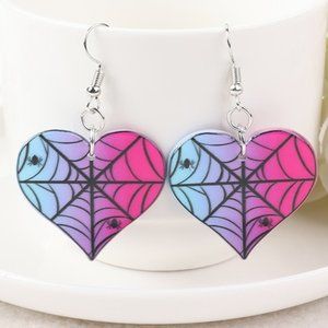 Halloween Heart of webs Earrings